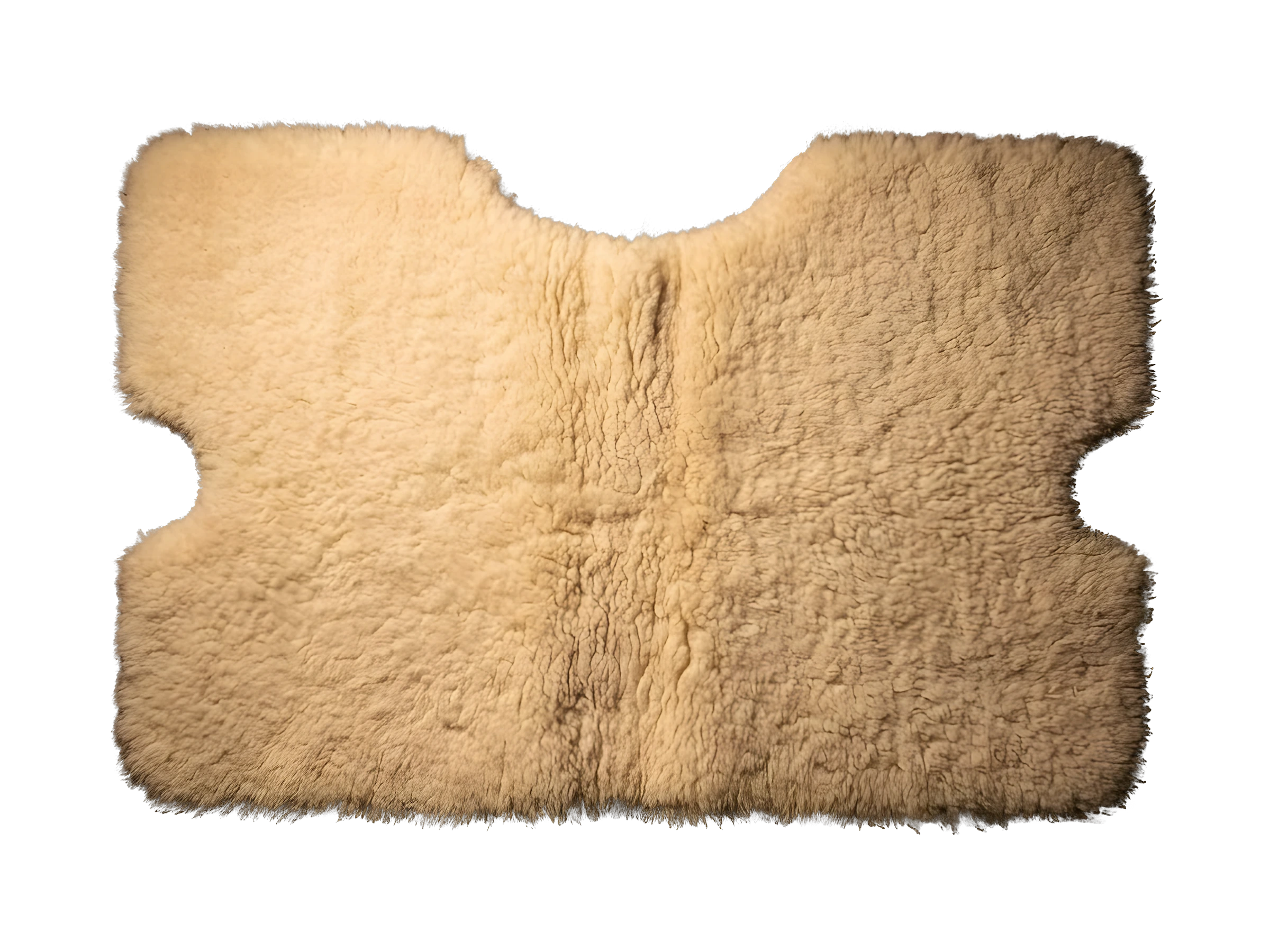 The cream fleece lining that sits against the horse's back.